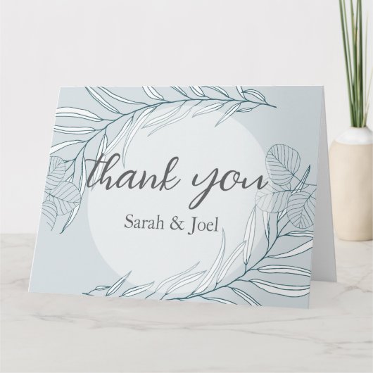 Elegant Boho Wildflower Wedding Bedankkaart (Voorkant)