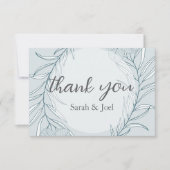 Elegant Boho Wildflower Wedding Bedankkaart (Voorkant)