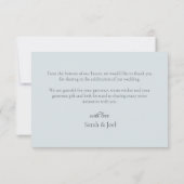 Elegant Boho Wildflower Wedding Bedankkaart (Achterkant)