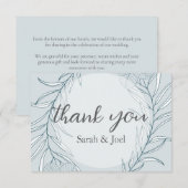 Elegant Boho Wildflower Wedding Bedankkaart (Voorkant / Achterkant)