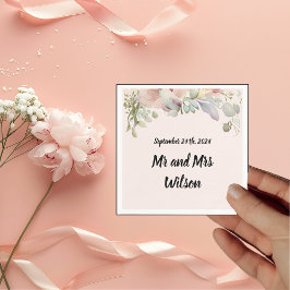 Elegant BOHO Wildflower Wedding Cocktail Servet