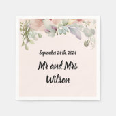 Elegant BOHO Wildflower Wedding Cocktail Servet (Voorkant)