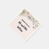 Elegant BOHO Wildflower Wedding Cocktail Servet (Hoek)