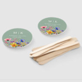 Elegant Boho Wildflower Wedding Handwaaier (Niet-gemonteerd)