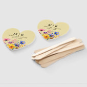 Elegant Boho Wildflower Wedding Handwaaier (Niet-gemonteerd)