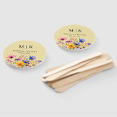 Elegant Boho Wildflower Wedding Handwaaier (Niet-gemonteerd)