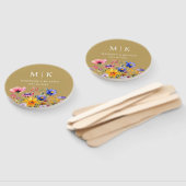 Elegant Boho Wildflower Wedding Handwaaier (Niet-gemonteerd)