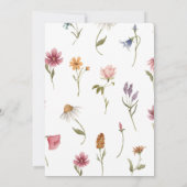 Elegant Boho Wildflower Wedding Invitting Kaart (Achterkant)