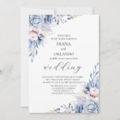 Elegant Boho Wildflower Wedding Kaart (Voorkant)