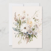 Elegant Boho Wildflower Wedding Kaart (Achterkant)