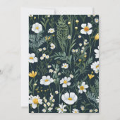 Elegant Boho Wildflower Wedding Kaart (Achterkant)