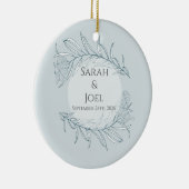 Elegant Boho Wildflower Wedding Keramisch Ornament (Rechts)