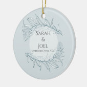Elegant Boho Wildflower Wedding Keramisch Ornament (Links)