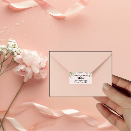 Elegant BOHO Wildflower Wedding Return Address Etiket