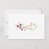 Elegant Boho Wildflower Wedding RSVP Kaartje (Achterkant)