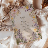 Elegant Boho Wildflower Wedding Save The Date