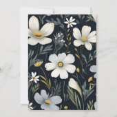 Elegant Boho Wildflower Wedding Save The Date (Achterkant)