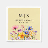 Elegant Boho Wildflower Wedding Servet (Voorkant)