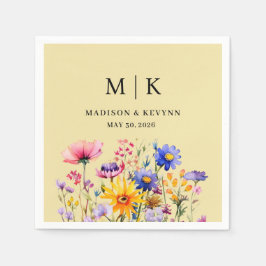 Elegant Boho Wildflower Wedding Servet