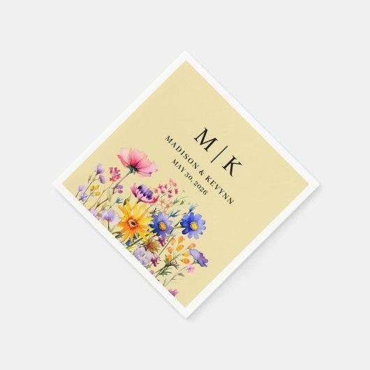 Elegant Boho Wildflower Wedding Servet (Hoek)