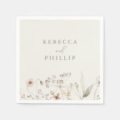 Elegant Boho Wildflower Wedding Servet (Voorkant)