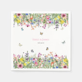 Elegant Boho Wildflower Wedding Servet (Voorkant)