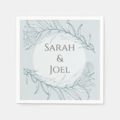 Elegant Boho Wildflower Wedding Servet (Voorkant)