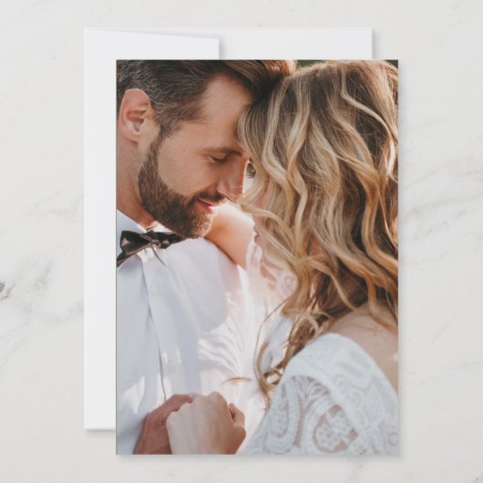 Elegant Boho Wildflower Wedding Uitnodiging (Achterkant)