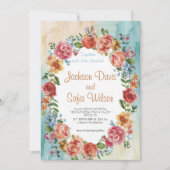 Elegant Boho Wildflower Wedding Uitnodiging (Voorkant)