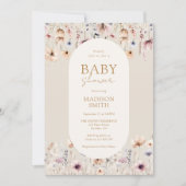 Elegant Boho Wildflower Wedding Uitnodiging (Voorkant)