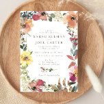 Elegant Boho Wildflower Wedding Uitnodiging<br><div class="desc">Elegant Boho Wildflower Wedding Uitnodiging</div>