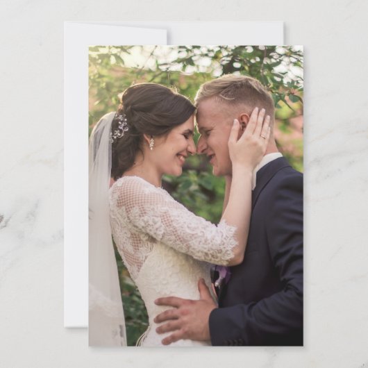 Elegant Boho Wildflower Wedding Uitnodiging (Achterkant)