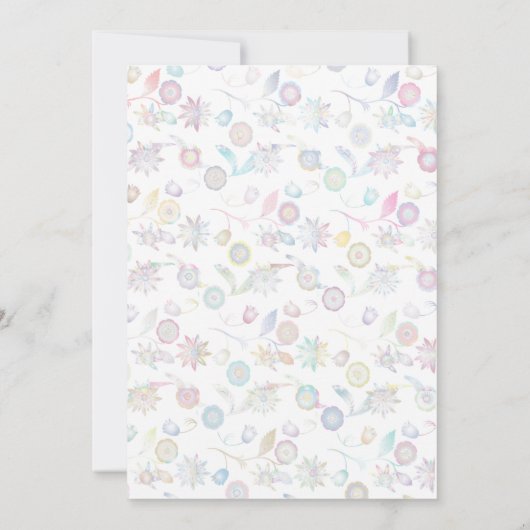 Elegant Boho Wildflower Wedding Uitnodiging (Achterkant)