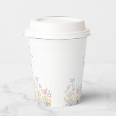 Elegant Boho Wildflowers Wedding Papieren Bekers (Links)