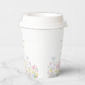 Elegant Boho Wildflowers Wedding Papieren Bekers (Rechts)