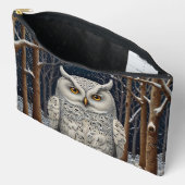Elegant boho witte uil bos winterbos etui (Open)