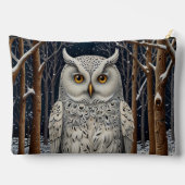Elegant boho witte uil bos winterbos etui (Achterkant)