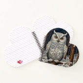 Elegant boho witte uil bos winterbos notitieboek (Binnen)