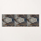 Elegant boho witte uil bos winterbos yogamat (Voorkant (horizontaal))