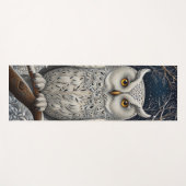 Elegant boho witte uil bos winterbos yogamat (Voorkant (horizontaal))