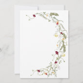 Elegant Boho Wreath Wildflower Baby Brunch Kaart (Achterkant)