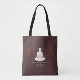 Elegant Boho Yoga Instructor Promotion Tote Bag