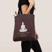 Elegant Boho Yoga Instructor Promotion Tote Bag (Dichtbij)