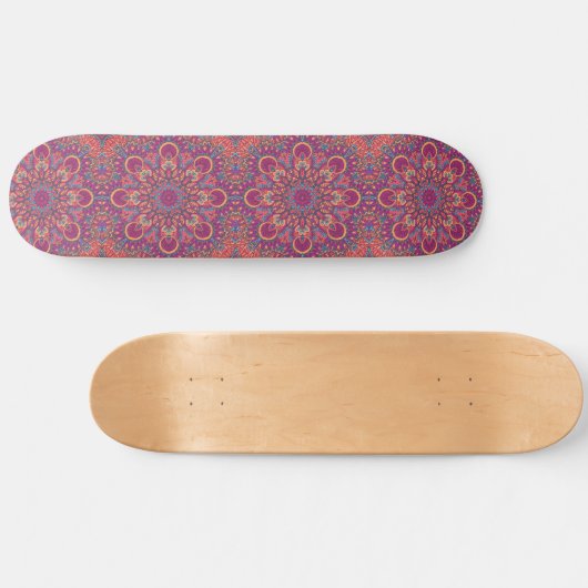 Elegant Boho Yoga Mandala Persoonlijk Skateboard (Horizontaal)