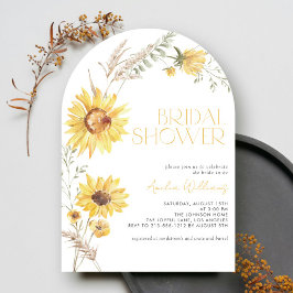 Elegant Boho Zonnebloem Botanisch Vrijgezellenfees Kaart