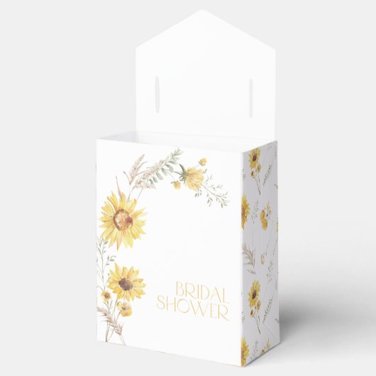 Elegant Boho Zonnebloem Vrijgezellenfeest Dank u Bedankdoosjes (Geopend)