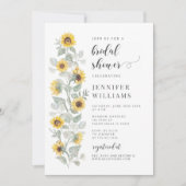 Elegant boho Zonnebloem Vrijgezellenfeest Kaart (Voorkant)