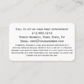 Elegant Boho Zwangerschap Prenatale massagetherapi Visitekaartje (Achterkant)