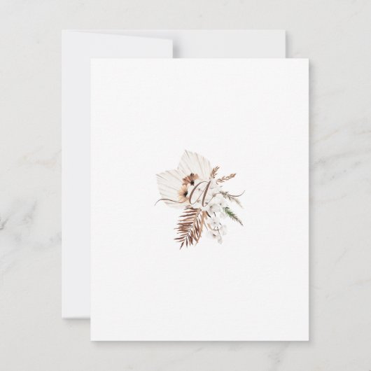 Elegant Bohoemian Floral Boho Vrijgezellenfeest Kaart (Achterkant)