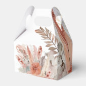 Elegant bohoPampas grass Baby shower Bedankdoosjes (Achterkant)